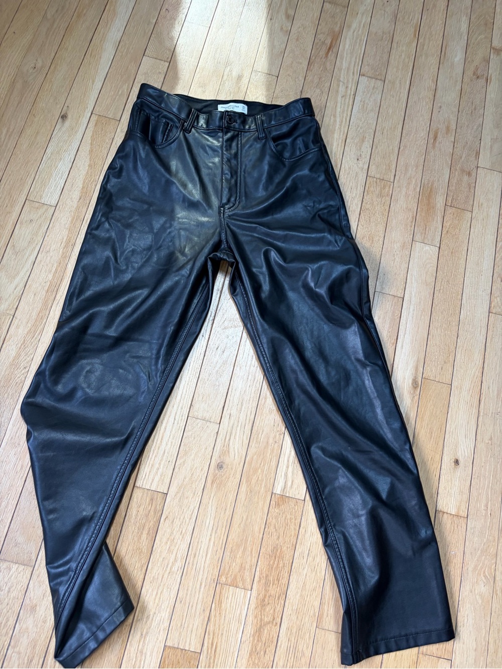 Women’s Black Faux Leather Jeans